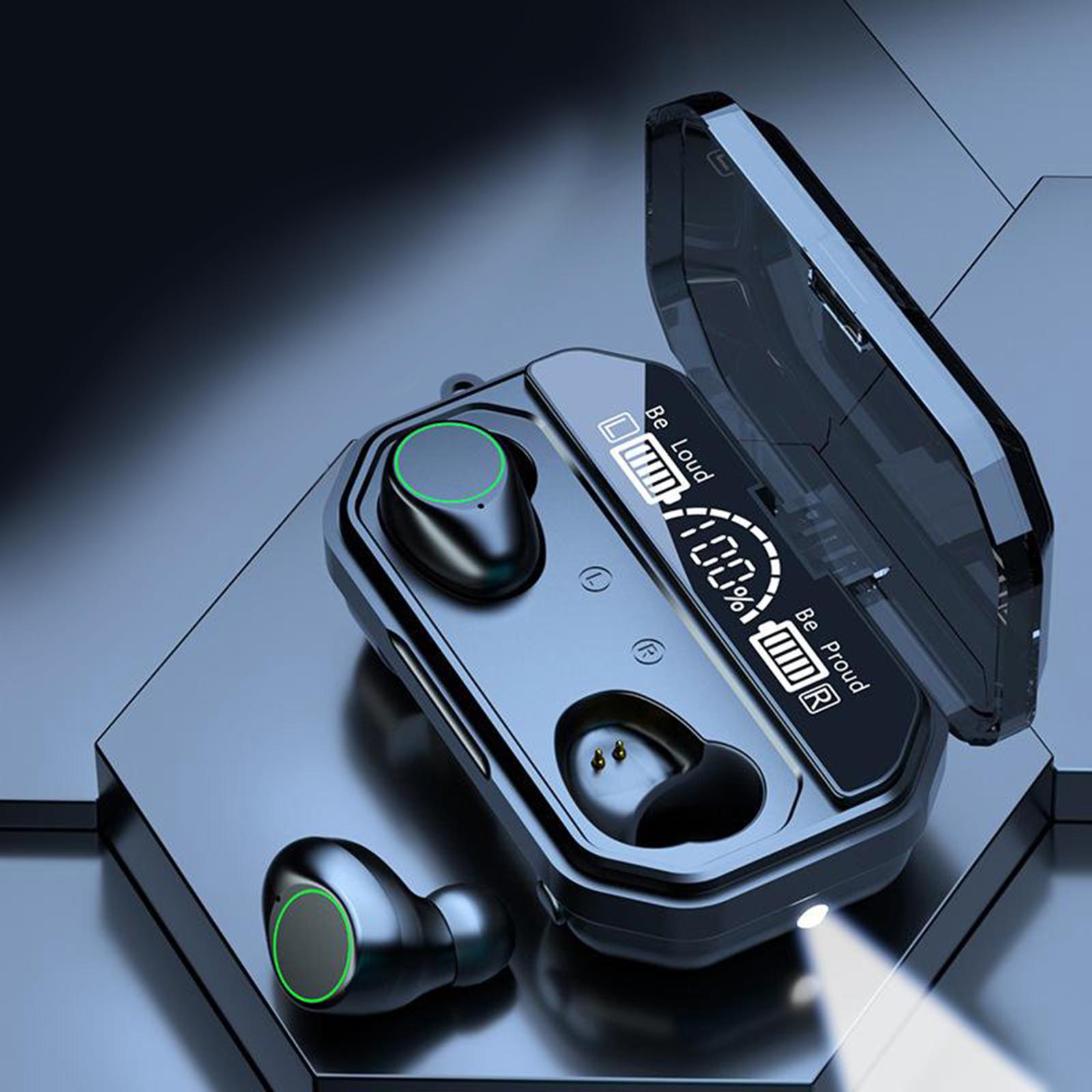Earbuds Hi-Fi Stereo Headphones True Wireless Earbuds Waterproof Earphones in-Ear Headphones with Mic