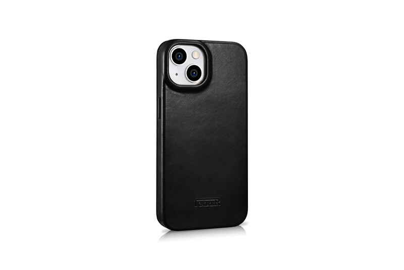 Bao da iCarer hỗ trợ sạc không dây dành cho iPhone 14 / iPhone 14 Plus Curved Edge Real Leather - Hàng nhập khẩu