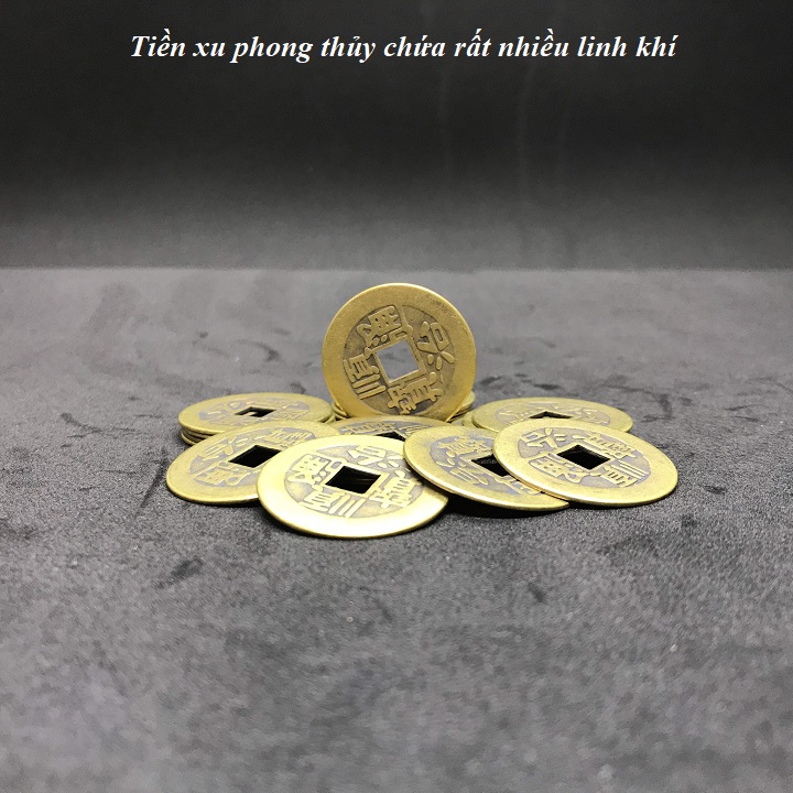 Combo 10 đồng xu cổ phong thủy âm dương bằng đồng mang lại tài lộc, cát tường, cầu bình an – TMT Collection – SP001135