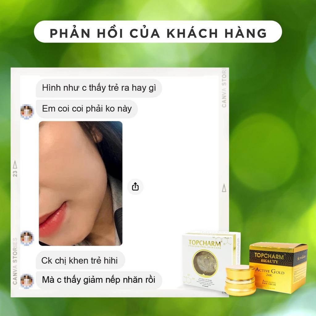 Combo kem dưỡng và serum tái tạo, săn chắc trẻ hóa, dưỡng da trắng hồng Topcharm