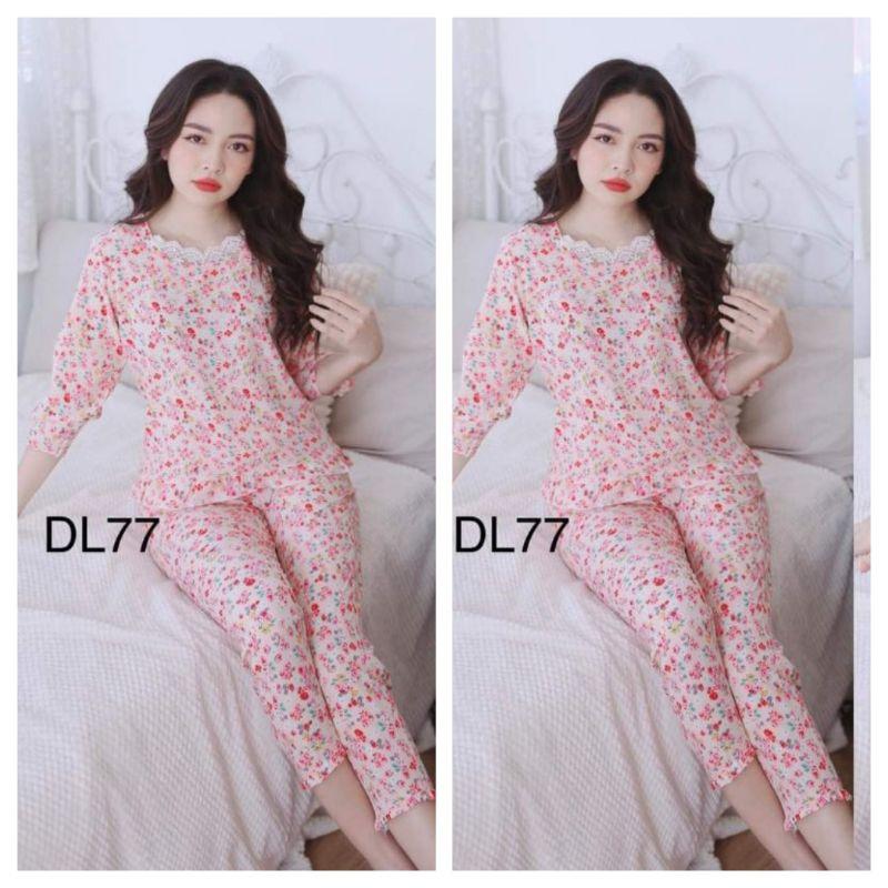 Quần áo mặc nhà cổ nhún xinh 5 màu ảnh thật