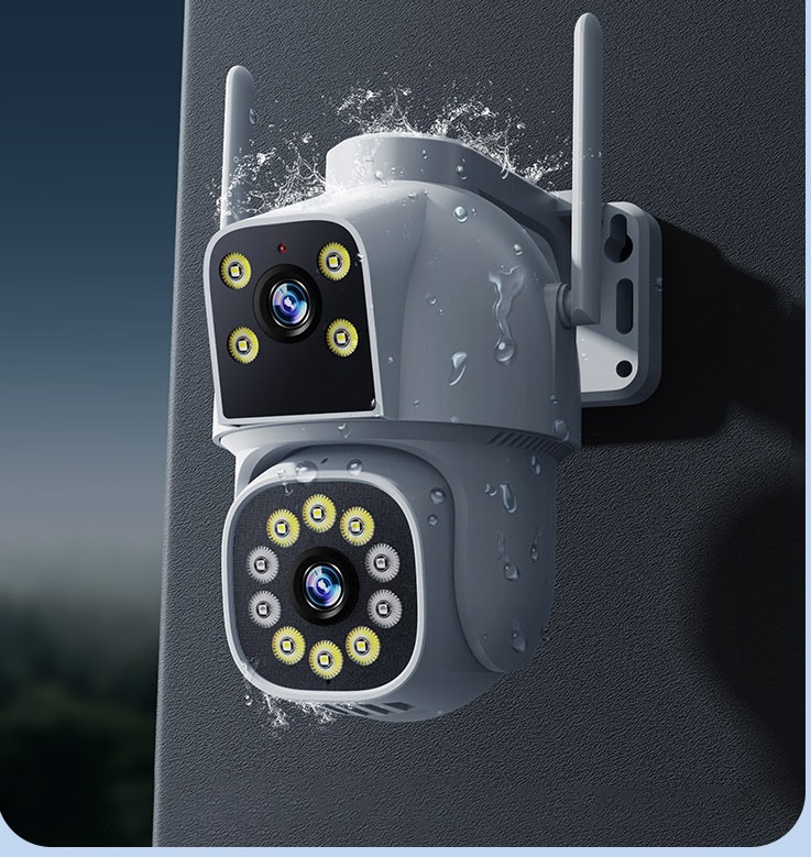 (Lỗi 1 đổi 1) Camera Wifi Yoosee 2 mắt 2 khung hình Bluetooth độ phân giải 8MP, Siêu Nét, Đàm Thoại 2 Chiều chuyên dụng cho ngoài trời - Hàng nhập khẩu
