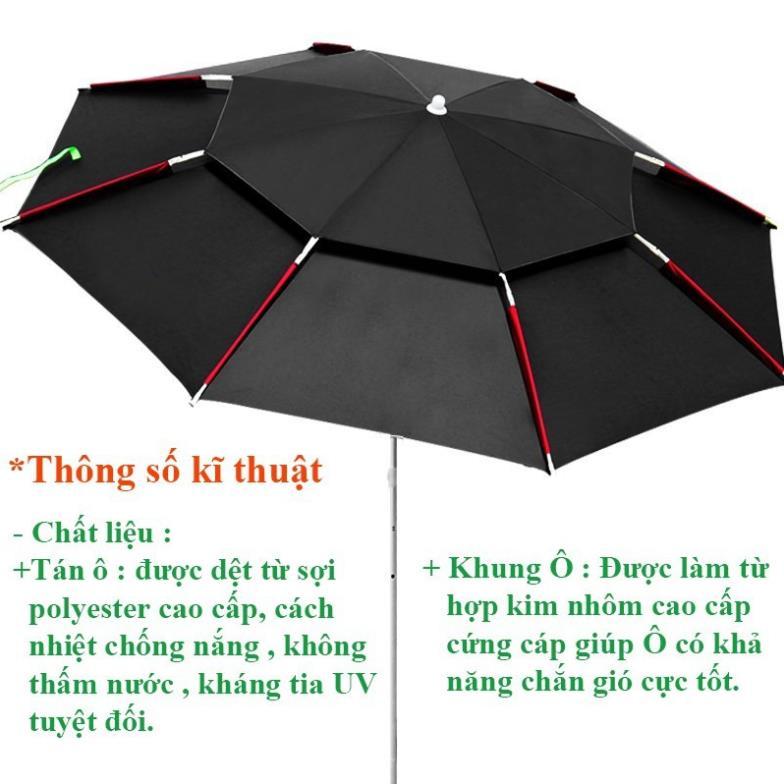 Ô Câu Cá Ô Dù Che Nắng Che Mưa Ô Câu Cá 2 Tầng Dã Ngoại Cao Cấp KK14 đồ câu FISHING_HD
