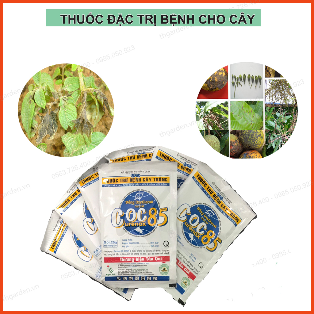 Sản Phẩm Phòng Trừ Nấm Bệnh Thuốc Coc85 (Curenox OC 85WP)  - Thuốc Coc 85 trị nấm bệnh cao cấp phòng trừ bệnh chết nhanh