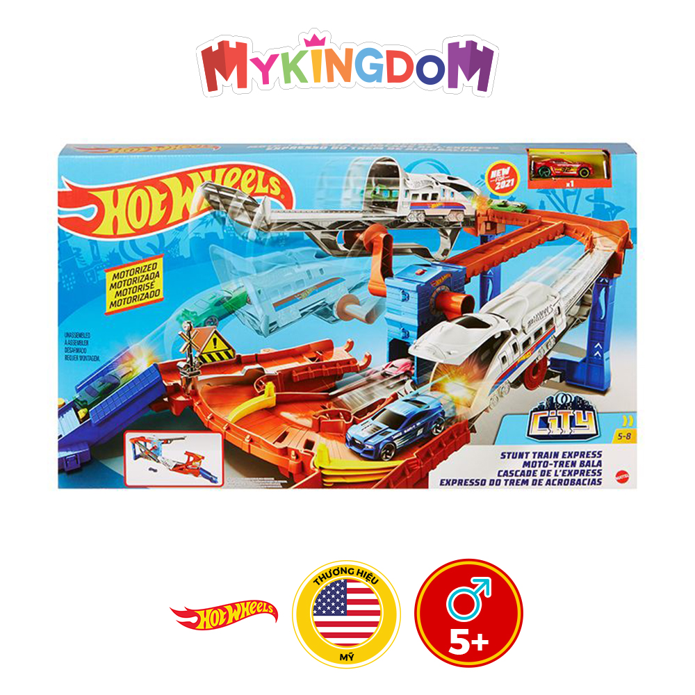 Đồ Chơi HOT WHEELS Bộ Hot Wheels Xe Lửa Siêu Tốc GRW38