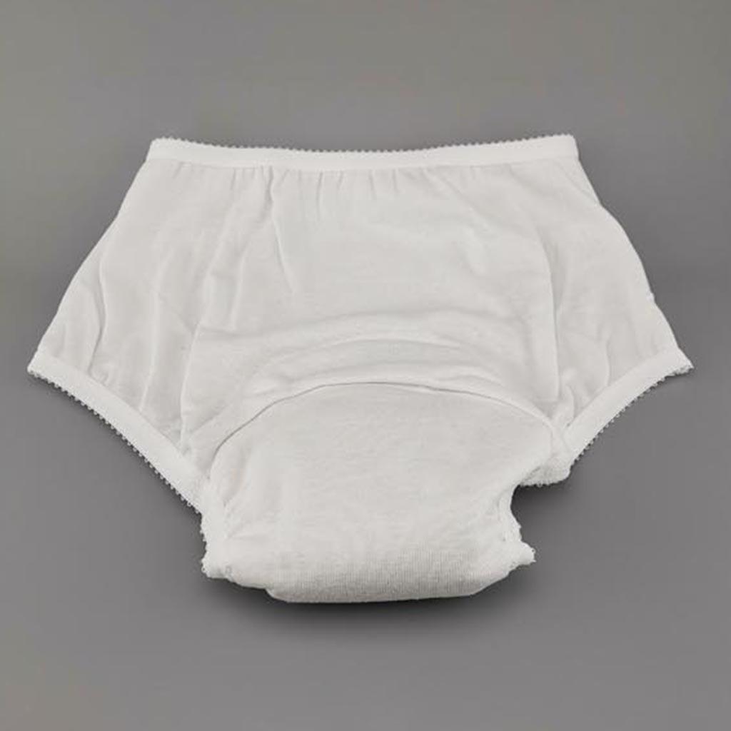 3 Pcs Washable Absorbency Incontinence Aid Cotton Underwear Briefs For Women