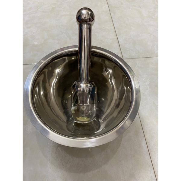 Bộ cối chày inox 304 sáng bóng không rỉ độ bền cao