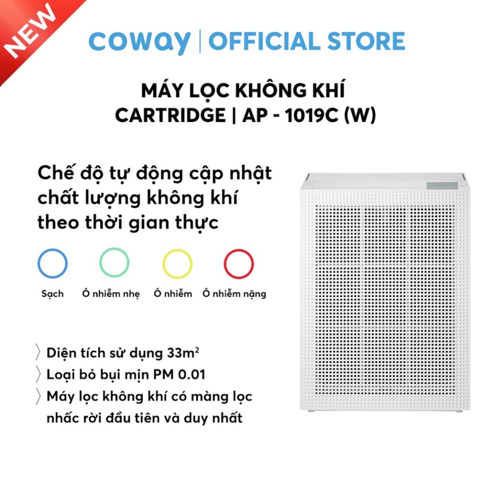 Máy lọc không khí Coway Cartridge (W) AP-1019C (W) - Hàng chính hãng