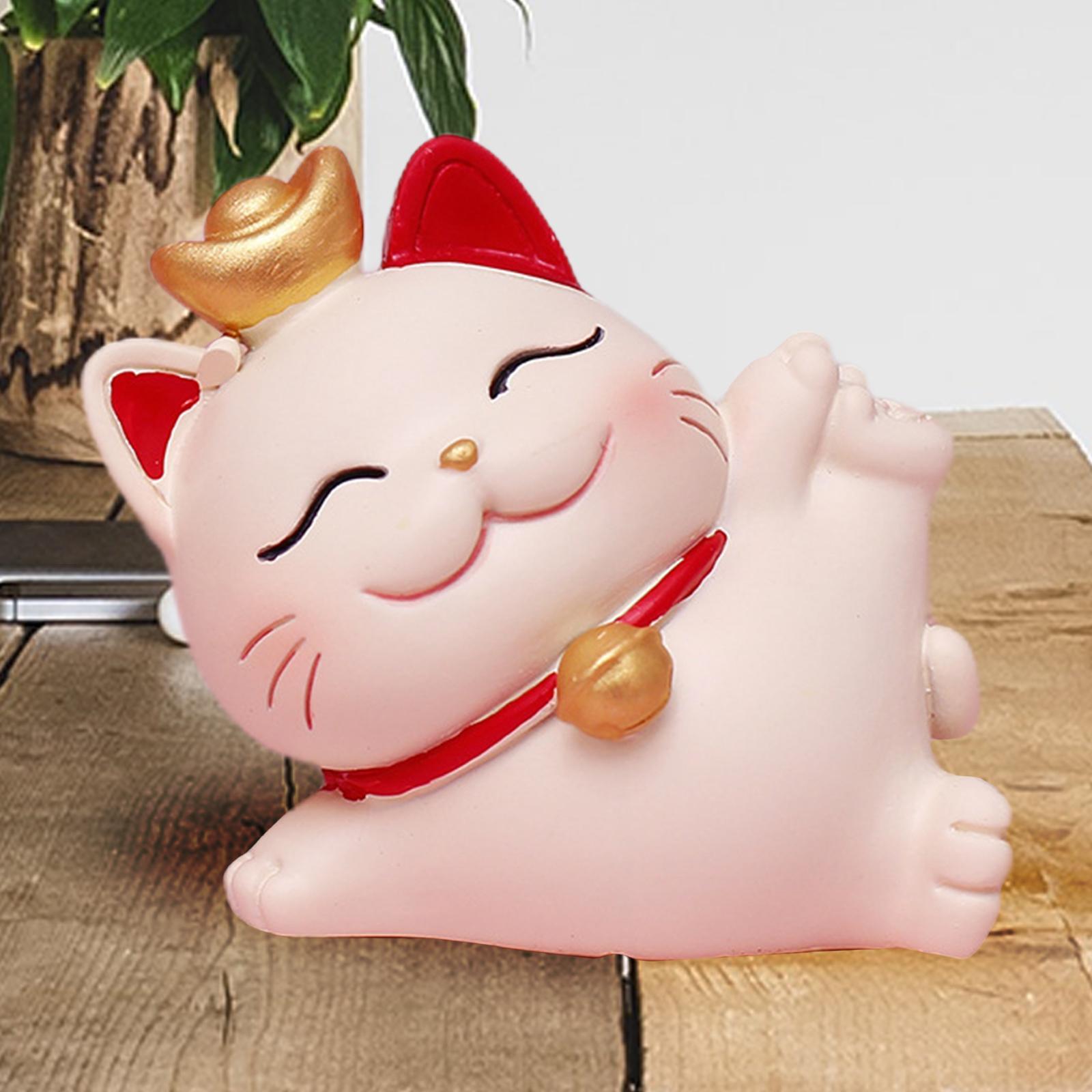 Tượng Mèo May Mắn Trang Trí Xe Hơi/ Nhà