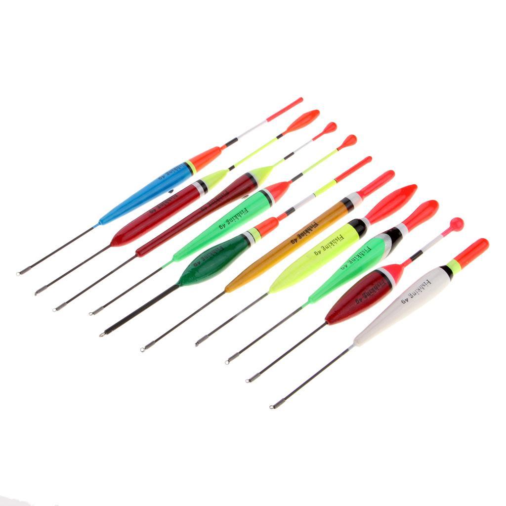 10pcs Fishing Balsa Wood Floats Bobbers Buoy Carp Coarse Fishing