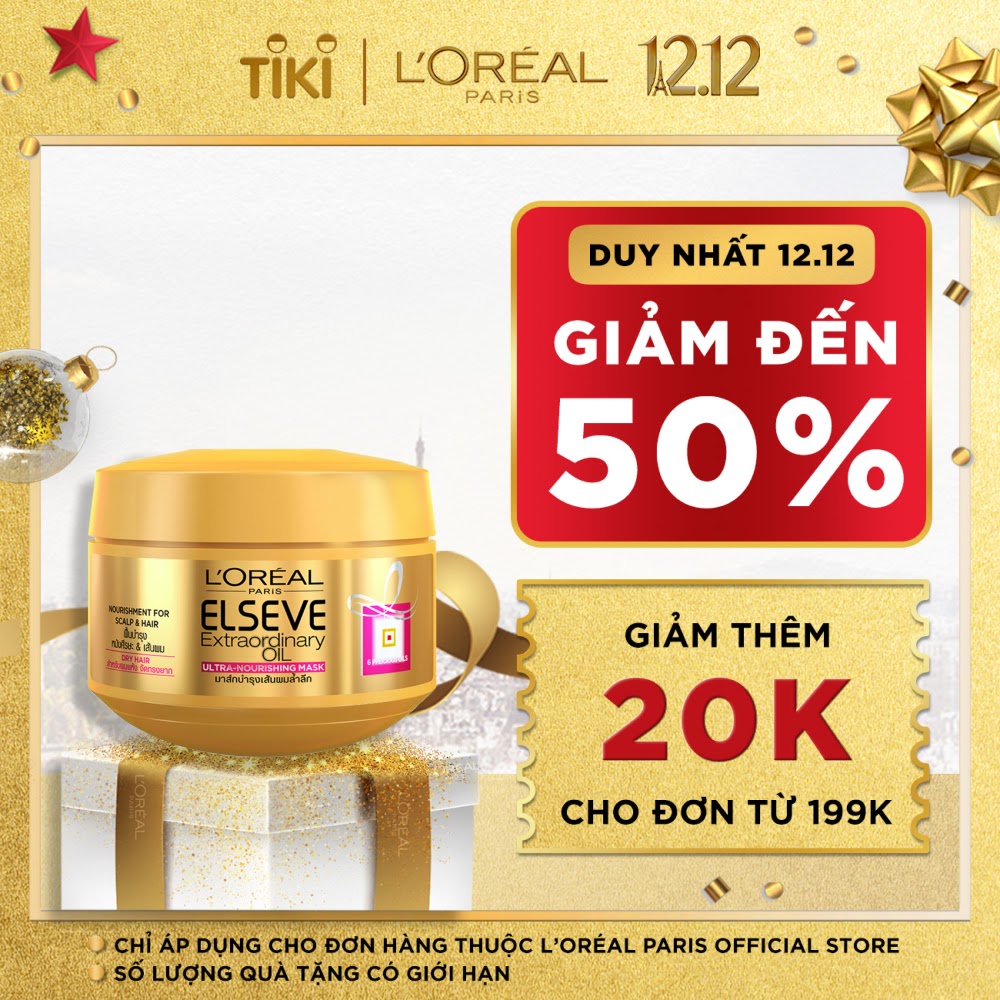 Kem Ủ L'Oreal Paris Chiết Xuất Tinh Dầu Hoa 200ml