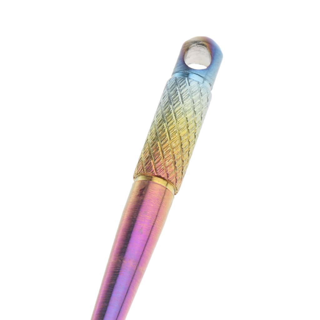 2 Pieces Titanium Ear Pick Wax Curette Remover Cleaner Care Tool, Metal Earpick, 64mm, Durable, Rust Proof, Silver, Colorful