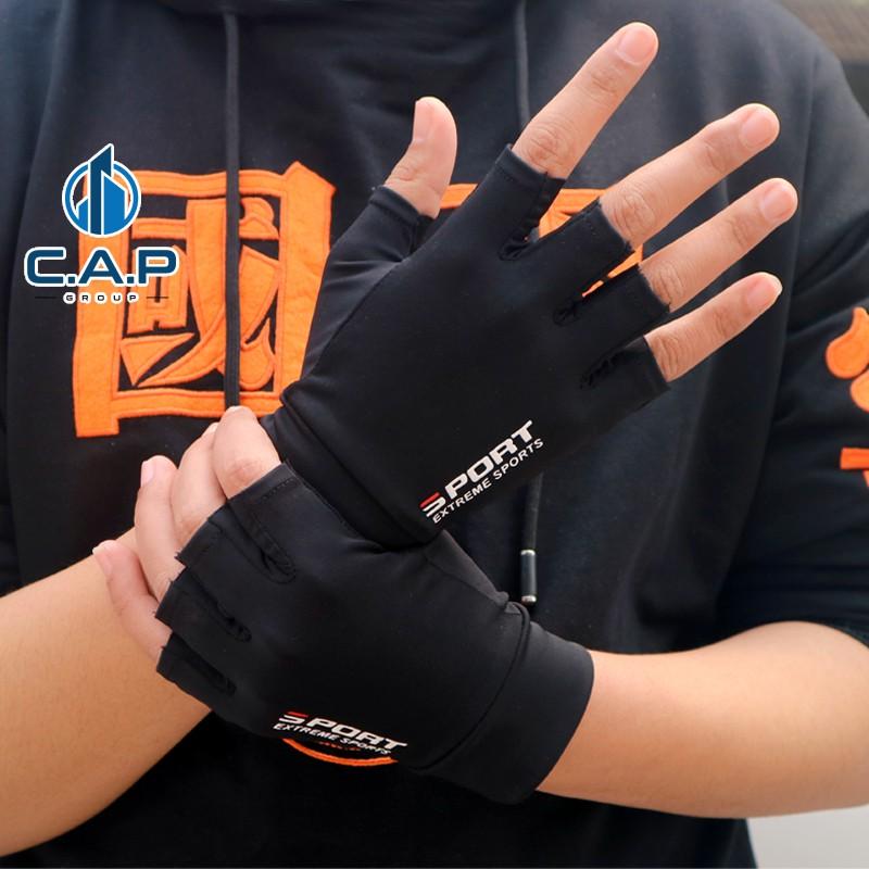 Găng bao tay chống nắng Nam Nữ ngắn và dài xỏ hở ngón thể thao SPORT chống tia UV chống trượt - CN0III6-0V2