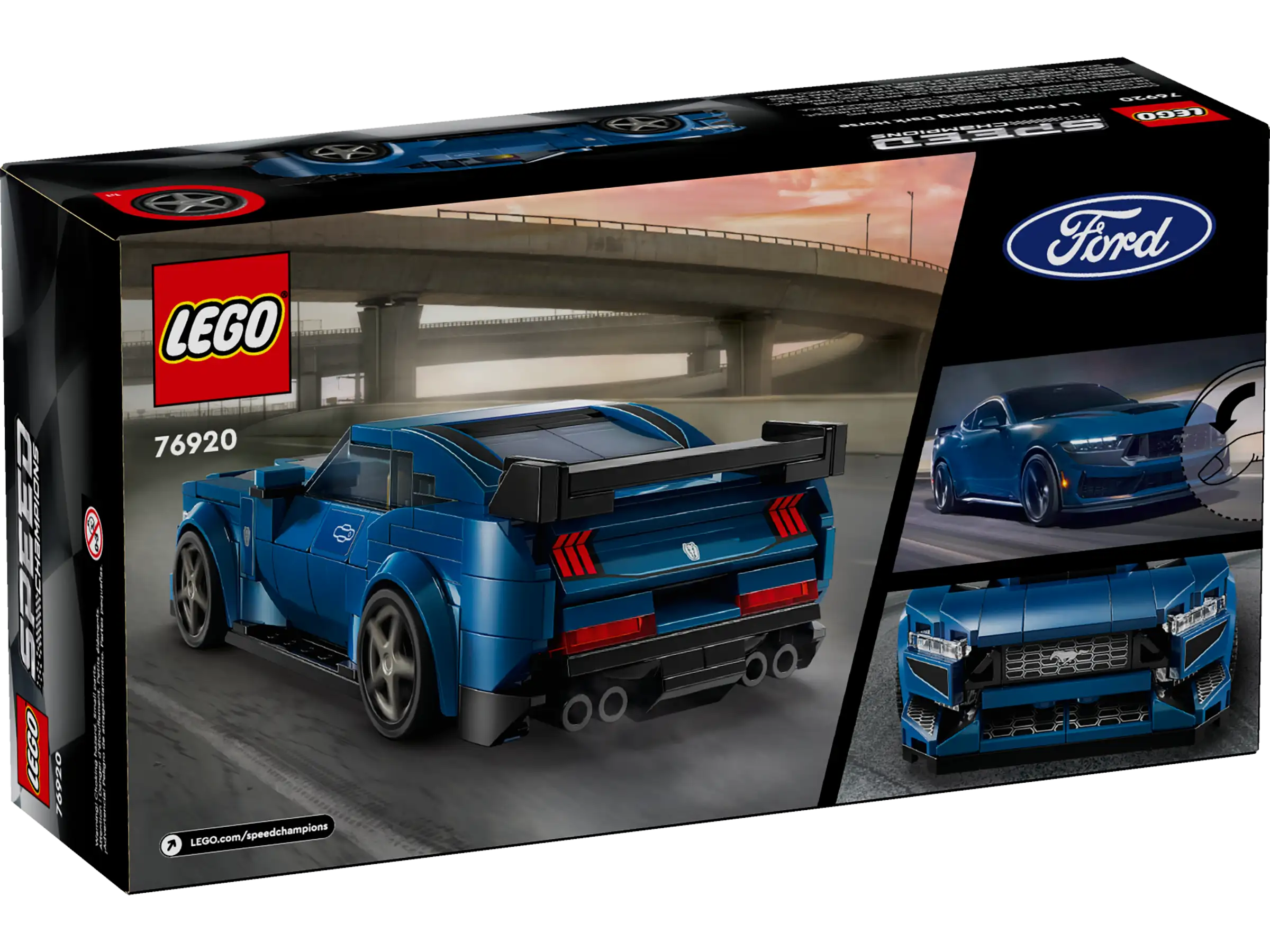 Đồ Chơi Lắp Ráp Siêu Xe Ford Mustang Dark Horse - Ford Mustang Dark Horse Sports Car - Lego Speed Champions 76920 (344 Mảnh Ghép)