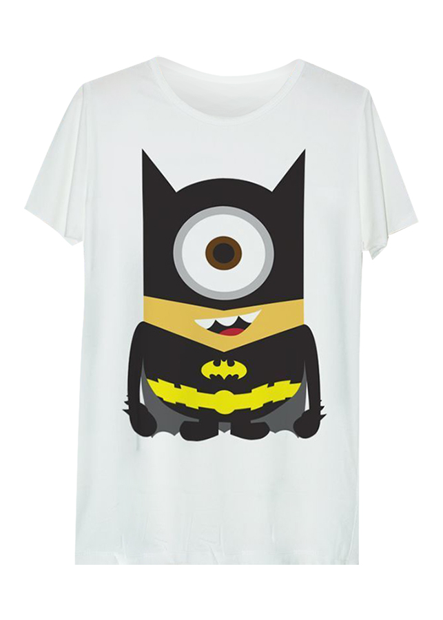 Áo thun tay màu Minions Batman ATFF062