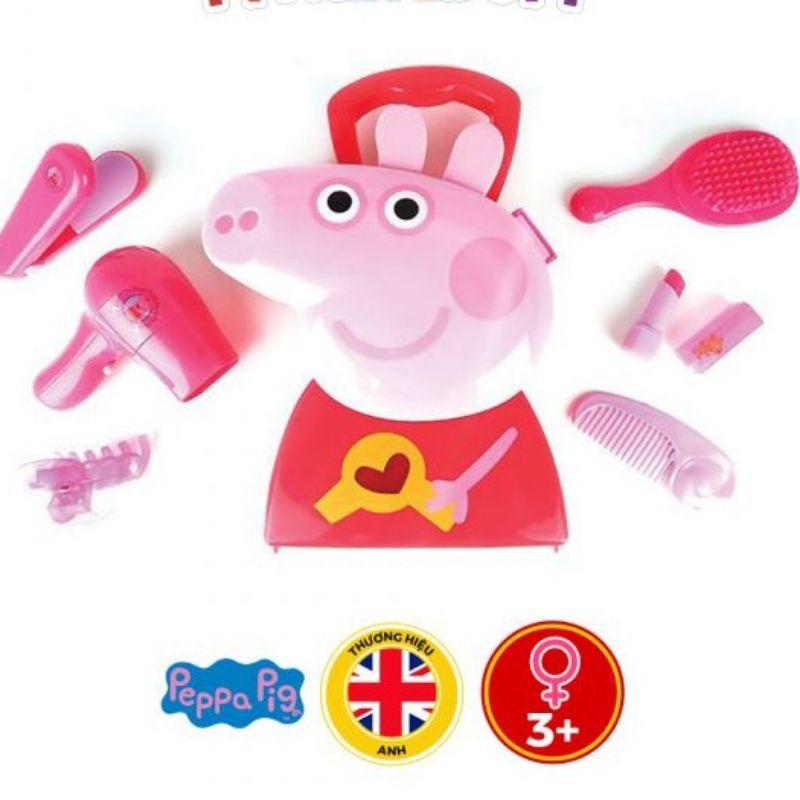 Đồ chơi vali salon trang điểm/làm tóc &amp; bác sĩ của Peppa