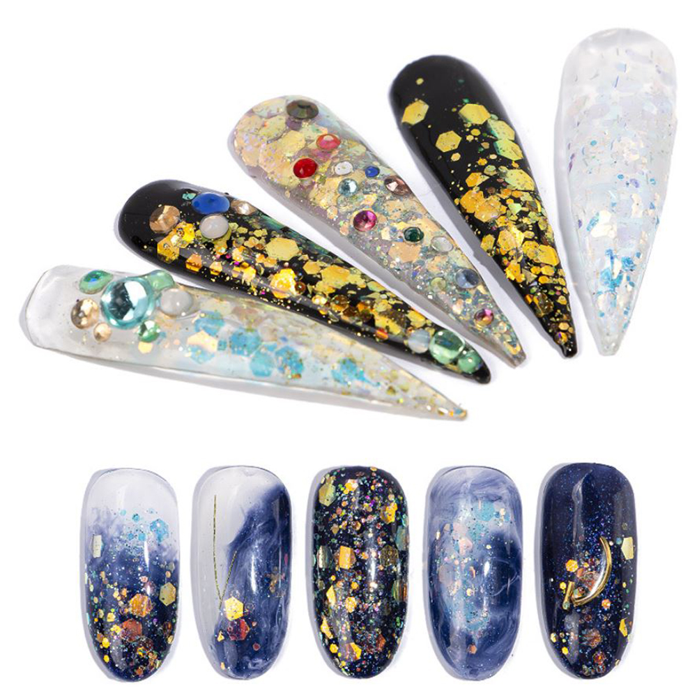 Set Nhũ Nail Lẫn 8 Màu Trang Trí Móng, Màu Sắc Nổi Bật, Thiết Kế Mẫu Hiệu Ứng Ánh Sáng Ấn Tượng, Thu Hút, Dễ Sử Dụng, Độ Bền Cao