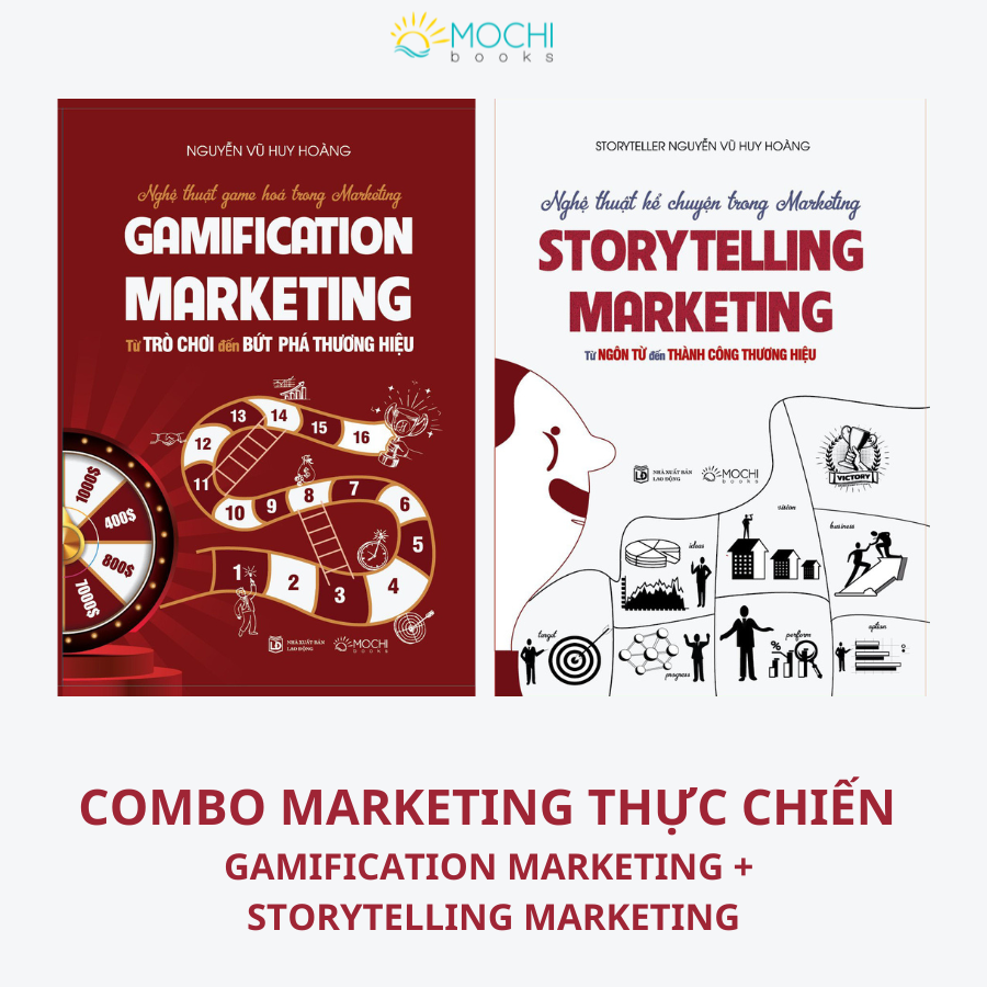 Sách - Combo 2 cuốn Marketing thực chiến - Gamification Marketing và Storytelling Marketing