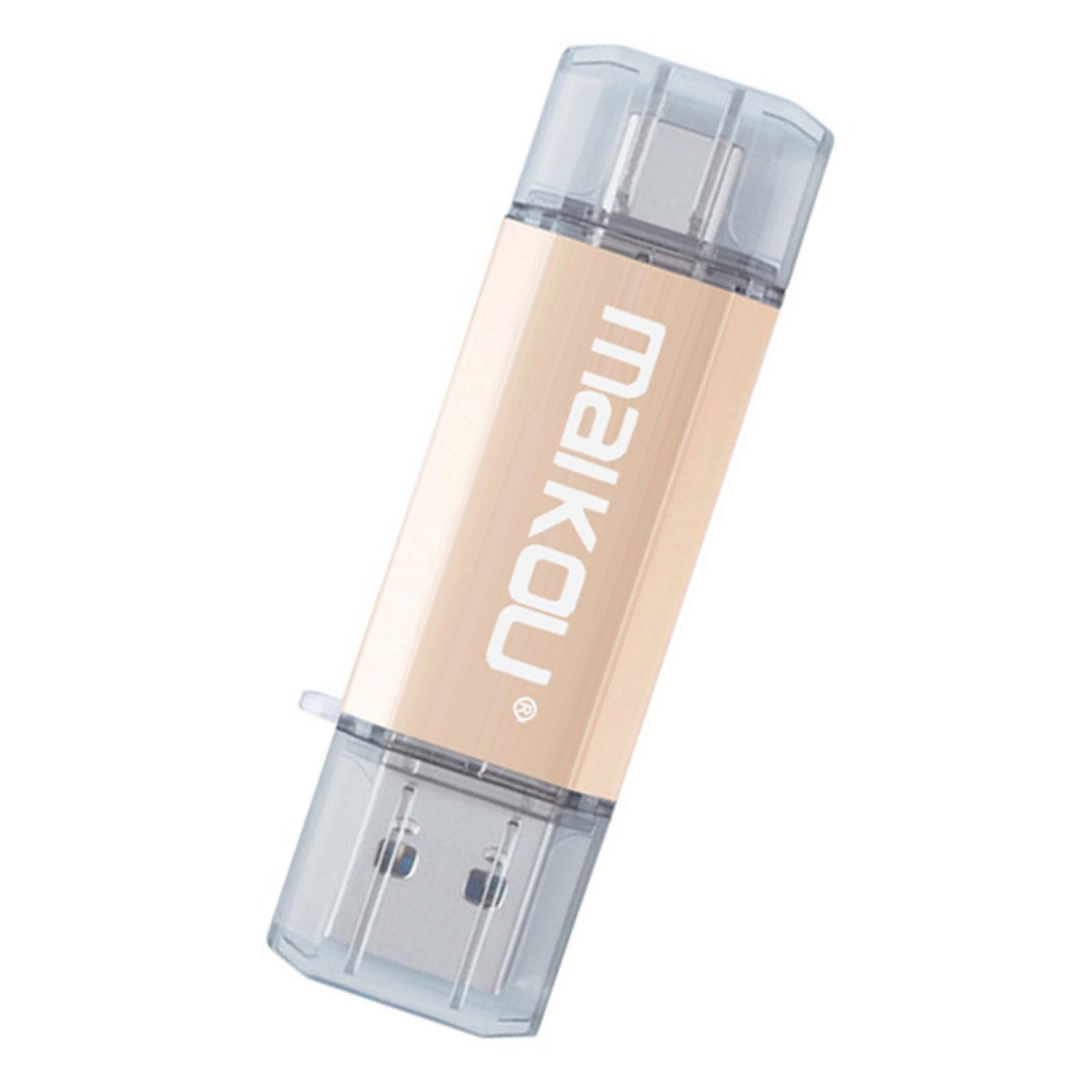 3 in 1 16G USB 3.0 Flash Drive Type- USB Memory  Golden