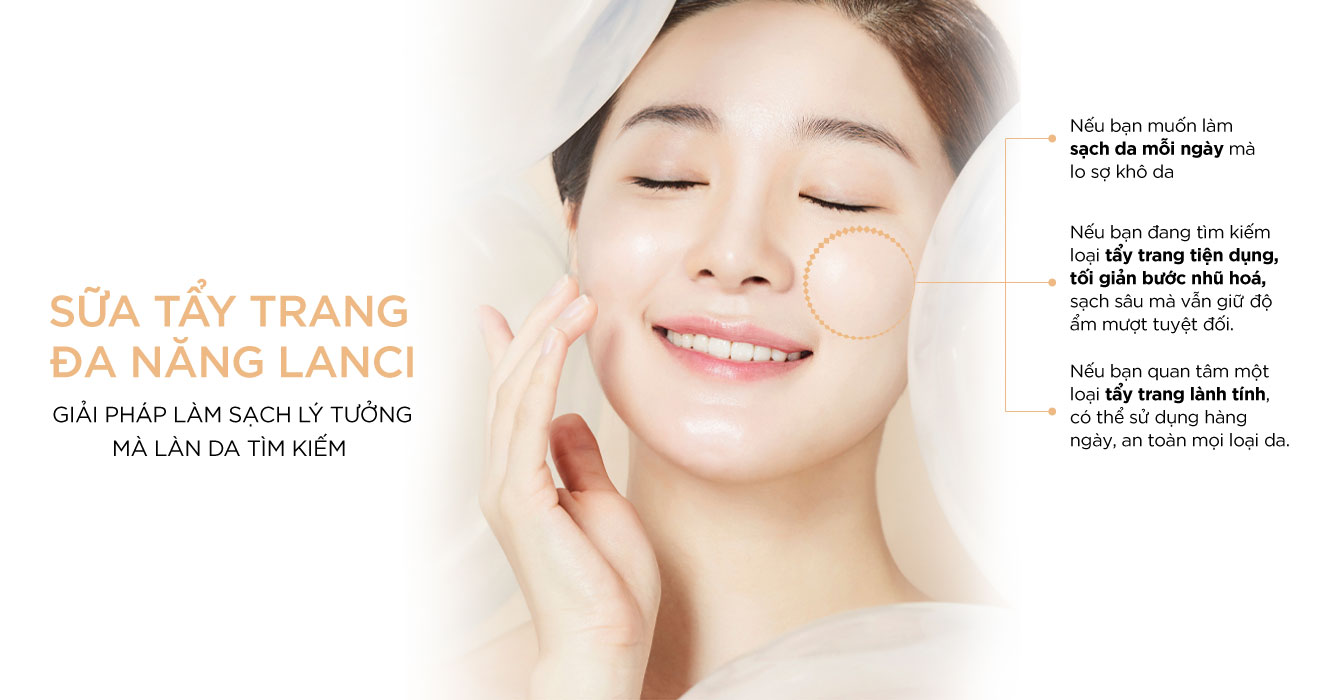 Sữa Tẩy Trang Hằng Ngày LANCI Daily Natural Cleansing Milk 265ml