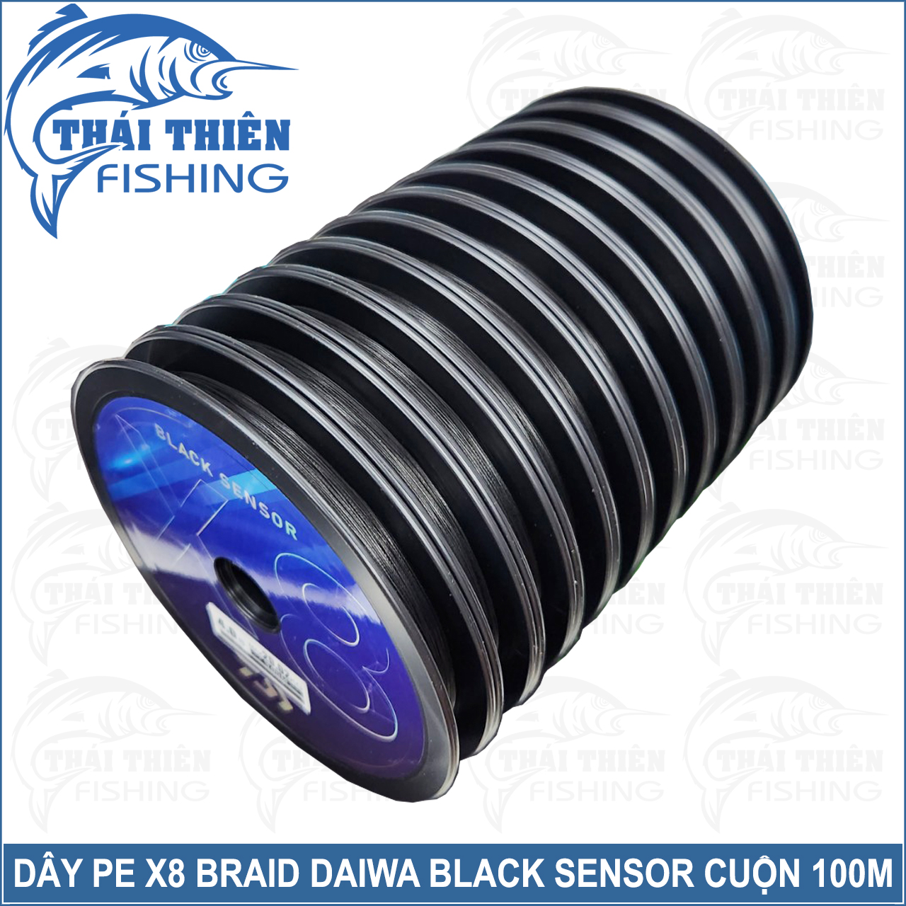 Dây Câu Lure Pe Braid X8 Daiwa Black Sensor Cuộn Dài 100m Nối Liền Màu Đen