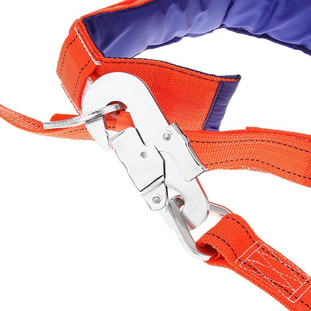 Rock Climbing Scaffold Harness Waist Belt Safety Fall Protection Lanyard Kit