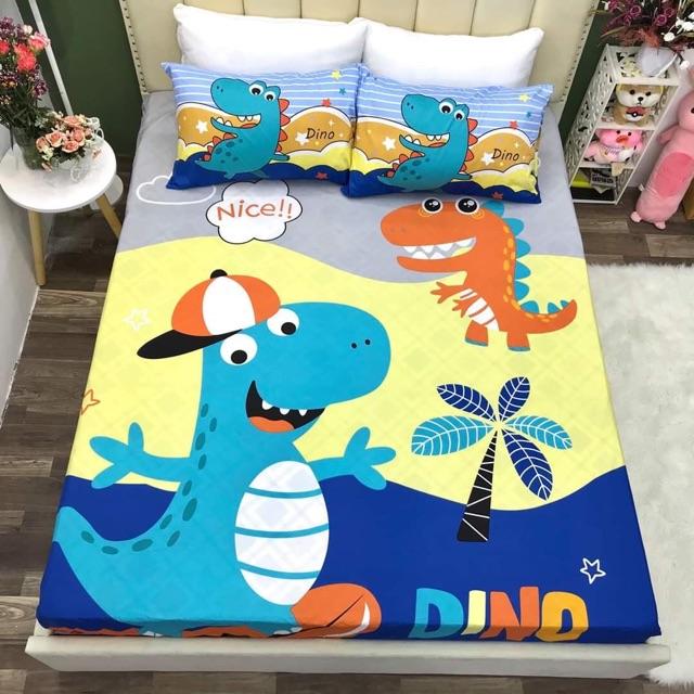 Bộ Ga Gối 3 Món Cotton 3D hàng nhập khẩu cao cấp