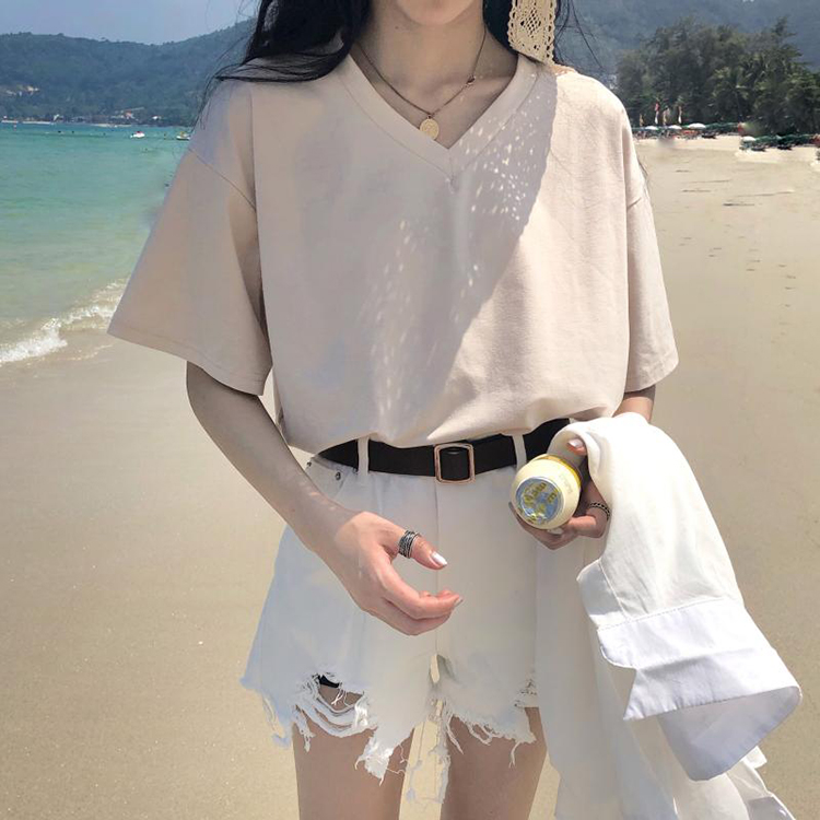 Áo thun nữ cổ tim Ulzzang Quảng Châu ATR75