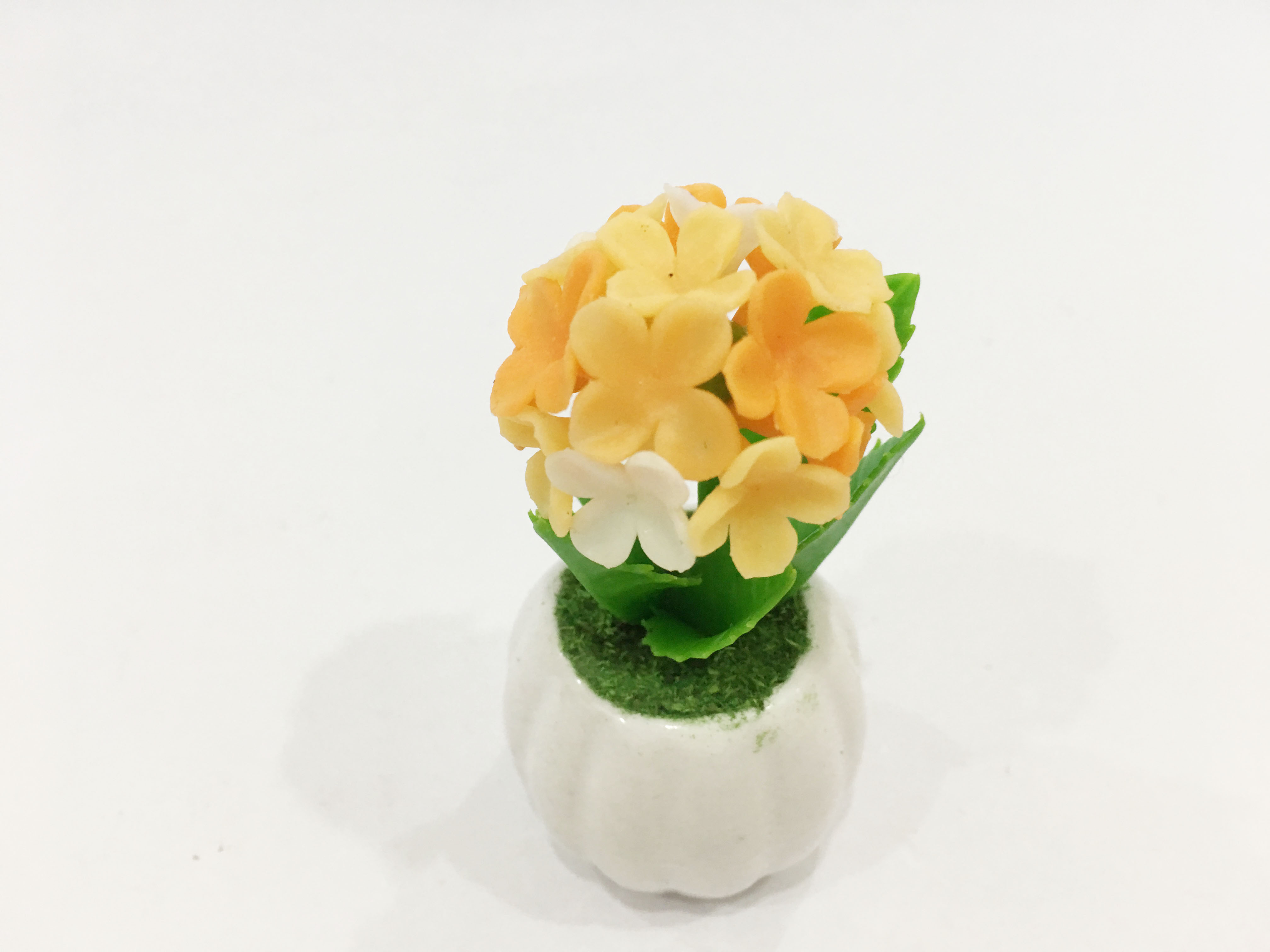 Chậu hoa đất sét mini - Cây hoa sống đời /cây lá bông  - Quà tặng trang trí handmade