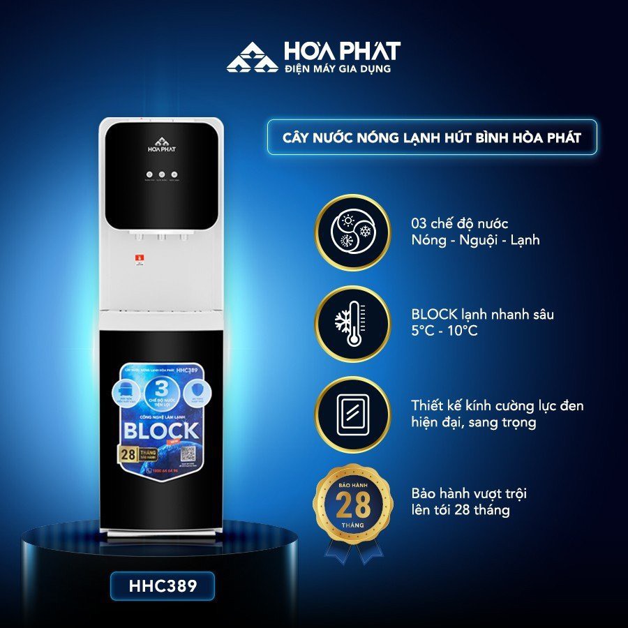 HHC389 - Cây nước nóng lạnh hút bình Hòa Phát HHC389 - Hàng chính hãng - Giao HCM