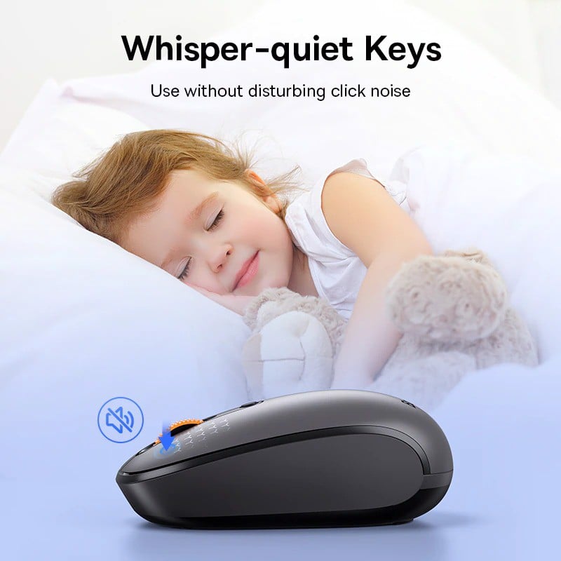 Chuột không dây Baseus F01B Tri-Mode Wireless Mouse  Bluetooth &amp; 2.4GHz- hàng chính hãng