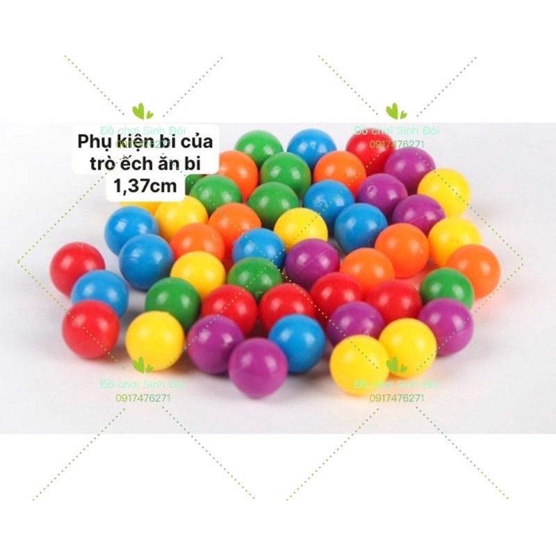 Bị nhựa 1,37cm - phụ kiện ếch ăn bi - bịt 24 viên