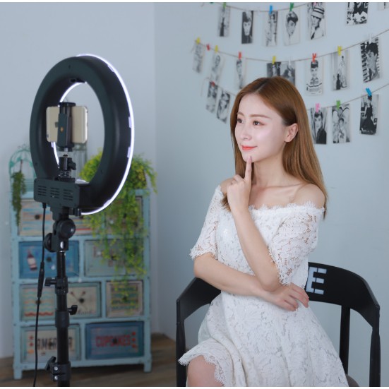 Bộ Đèn Led 34cm hỗ trợ ánh sáng LiveStream - Makeup - chụp ảnh - phun xăm - Tặng kèm cáp sạc HAVIT chính hãng