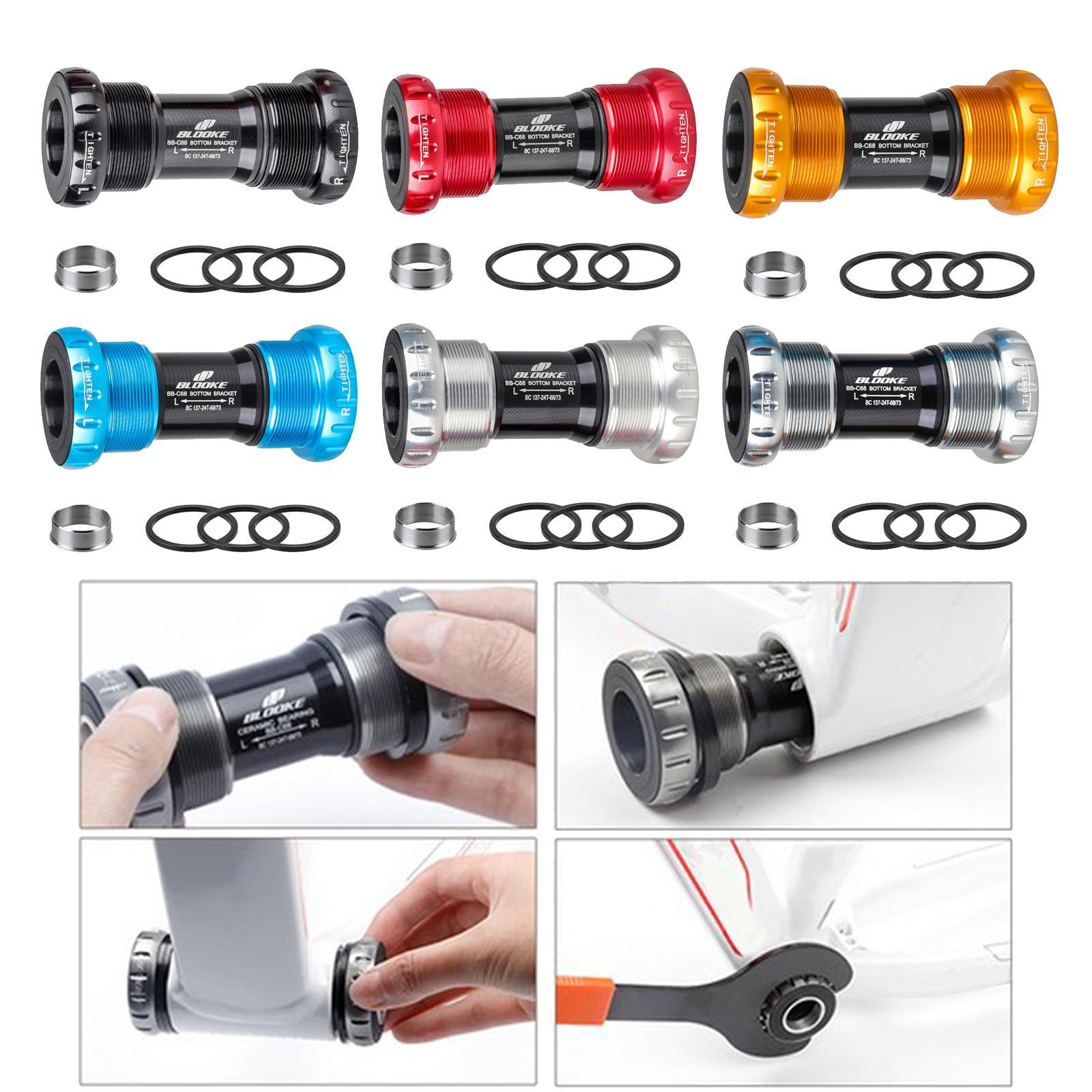 Deluxe Bike Bottom Bracket Thread BB Sealed Bearing BB Bottom Black
