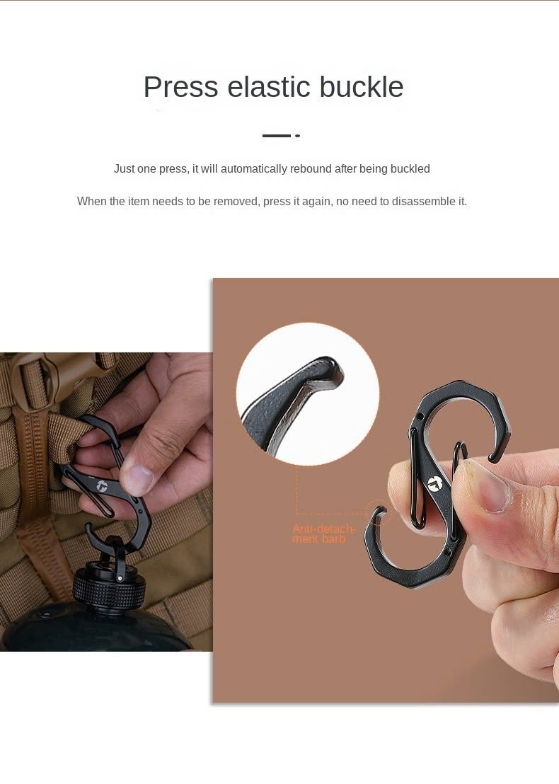 Móc khoá đôi hình chữ S Campingmoon SS-5 / SS-7 (Bộ 2 cái)