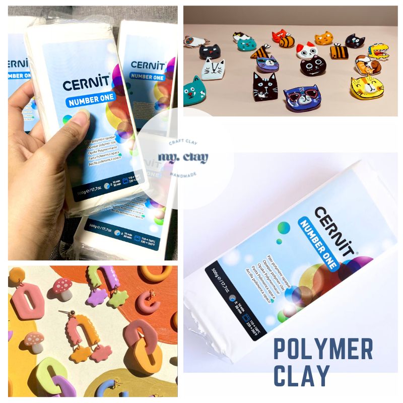 Đất nặn, Đất sét nung Polymer Clay Cernit, nặn trang sức, nhân vật, mô hình