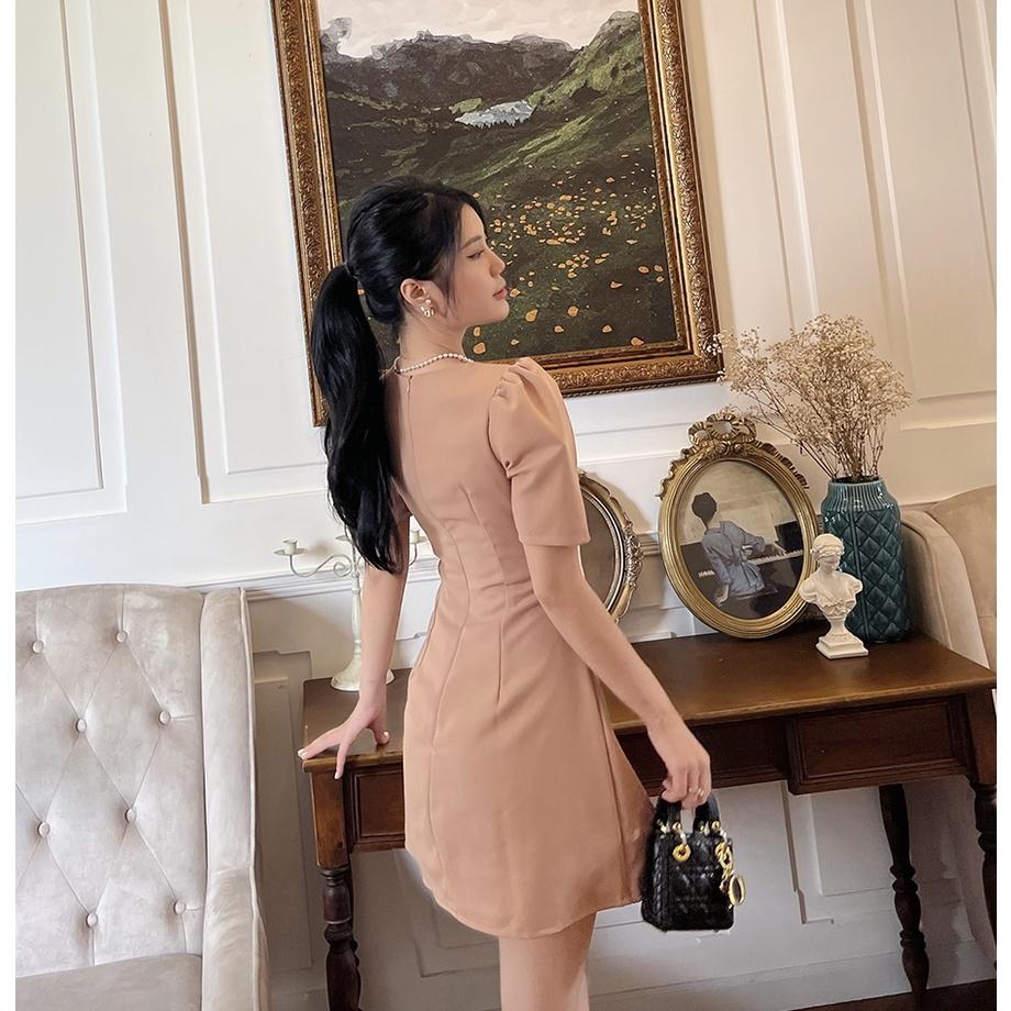 BBSTORE'S Đầm Xòe Ngắn Cổ Vuông Dự Tiệc Sang Trọng -D1300S