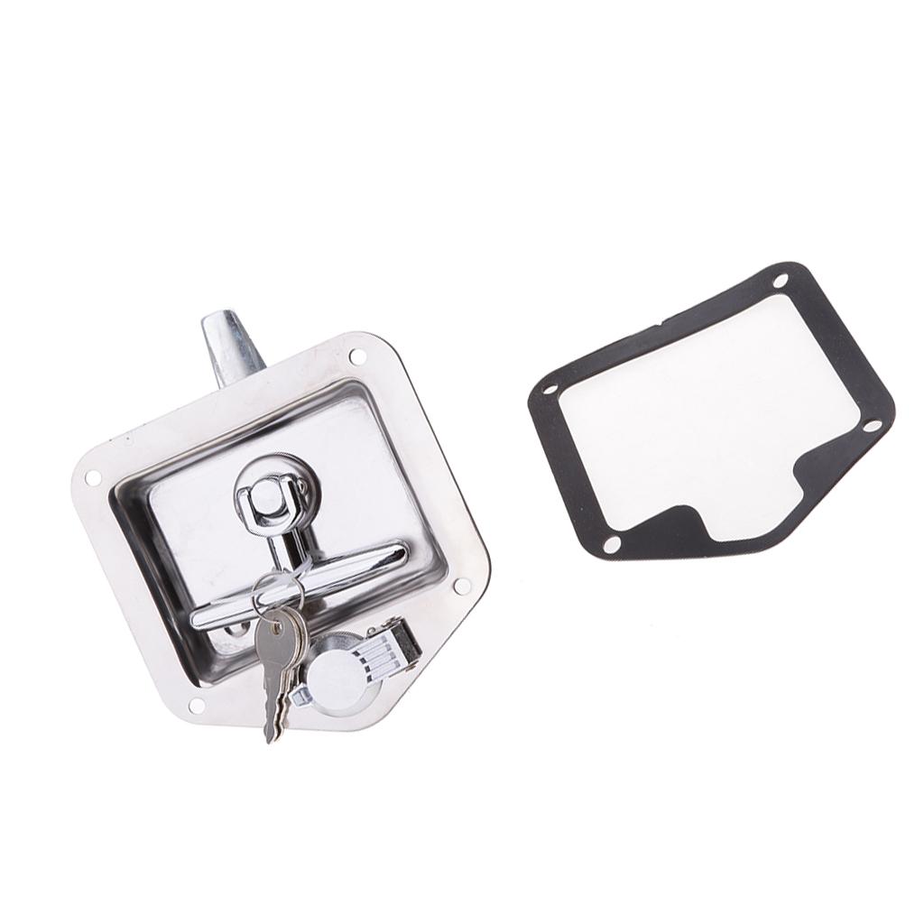 Folding Stainless Steel Folding T Lock Handle Trailer  Toolbox