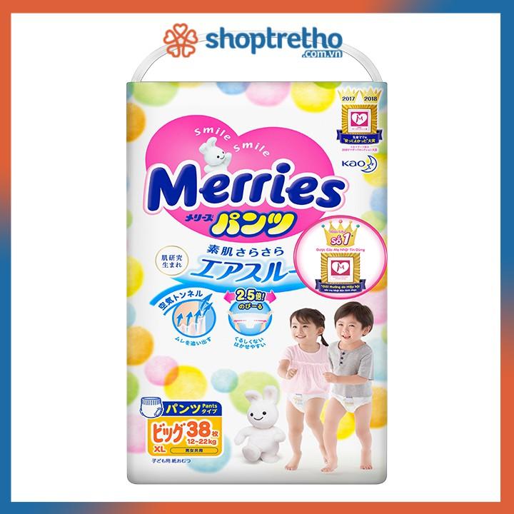 Bỉm quần Merries XL38 Nhật Bản (cho bé từ 12-22kg)