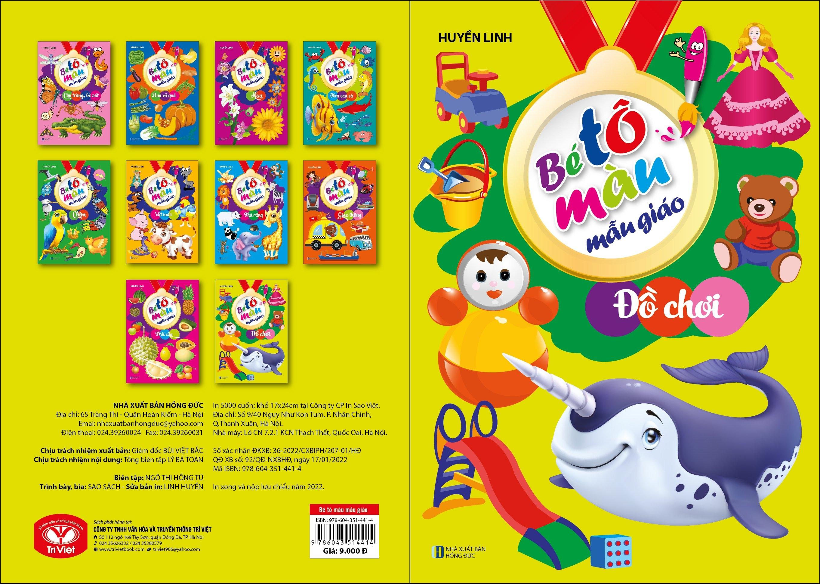 Bé Tô Màu Mẫu Giáo - Đồ Chơi