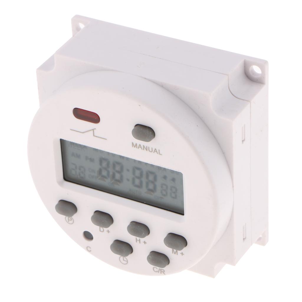 Digital LCD Relay Switch Weekly Programmable Electronic Time Timer 220VAC