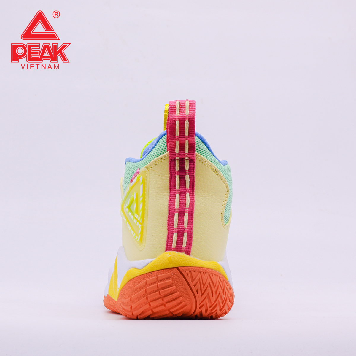 Giày Bóng Rổ Nam Cổ Cao Peak Basketball Outdoor Monster 7.2 E221041A - Màu Vàng Cam