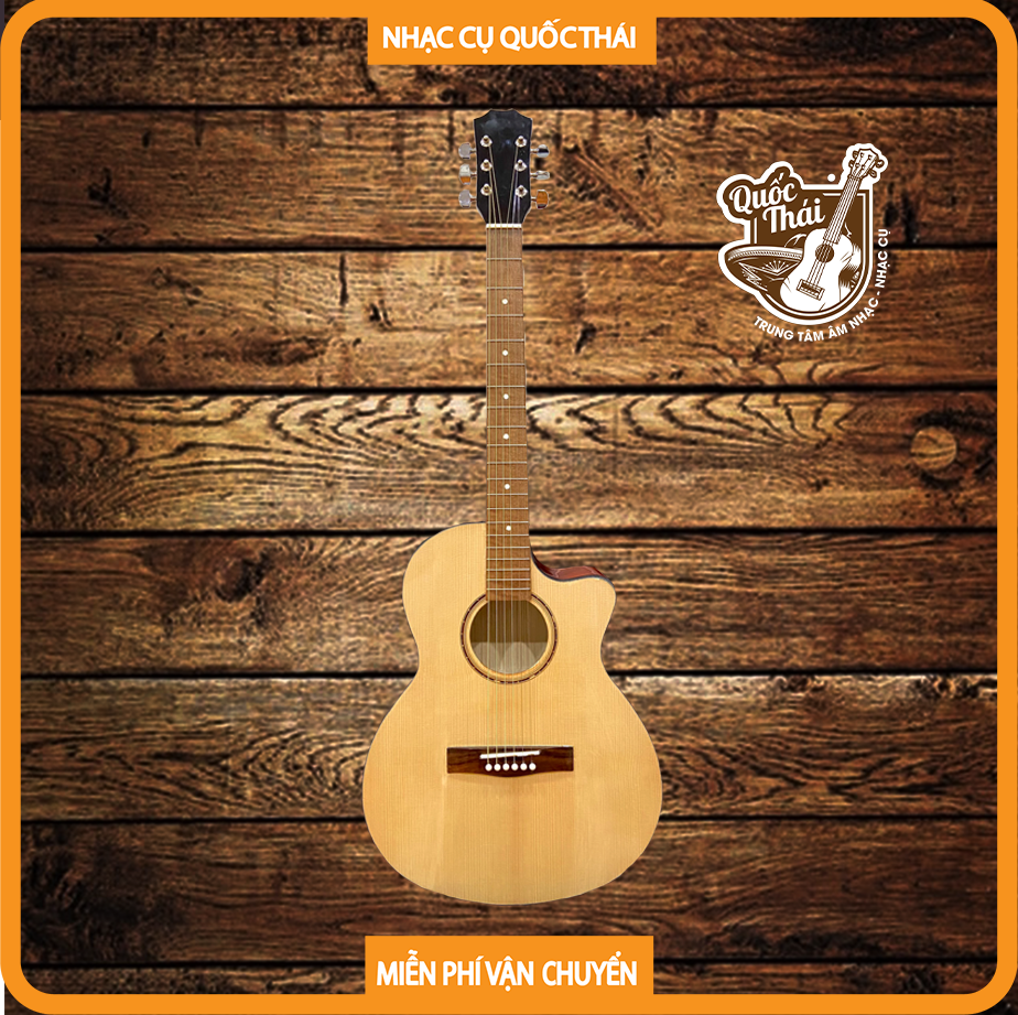 Đàn Guitar Acoustic QT Music QT-02A - có ty chỉnh cần