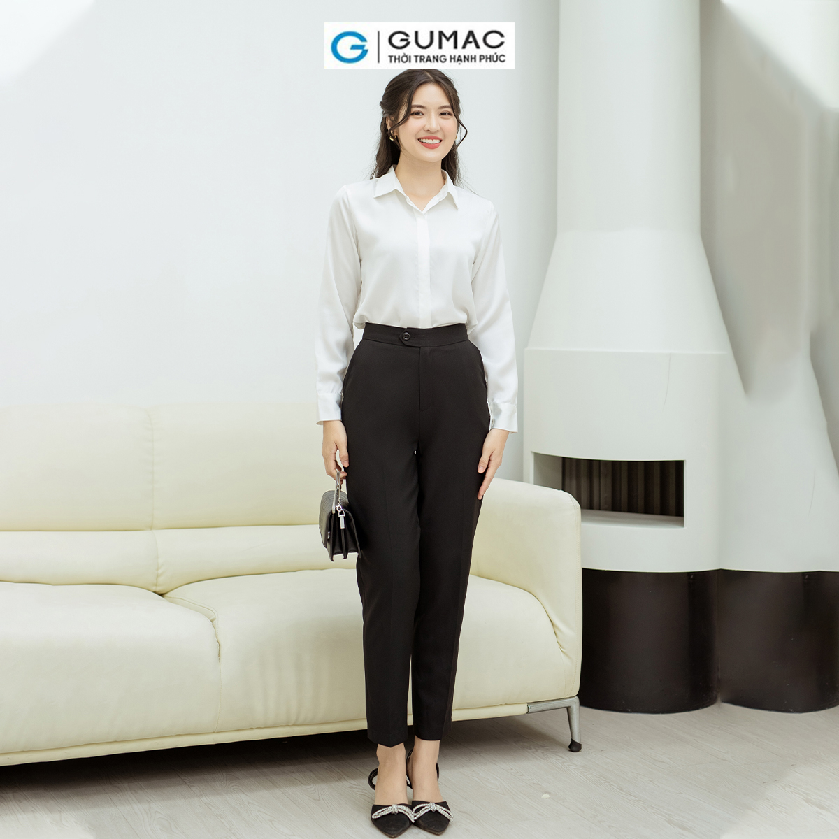 Quần ống đứng lưng kiểu GUMAC QD08049