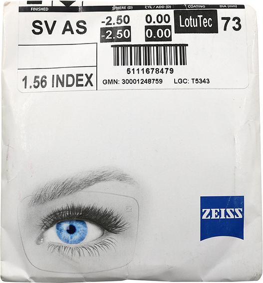 Tròng kính cận CARL ZEISS SINGLE VISION 1.56 UVPROTECT