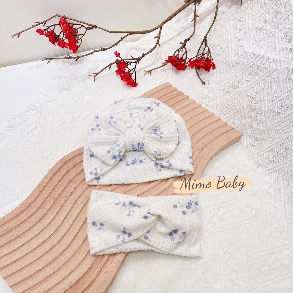 Mũ nón turban cotton đáng yêu cho bé 6-10kg Mimo baby MTB64