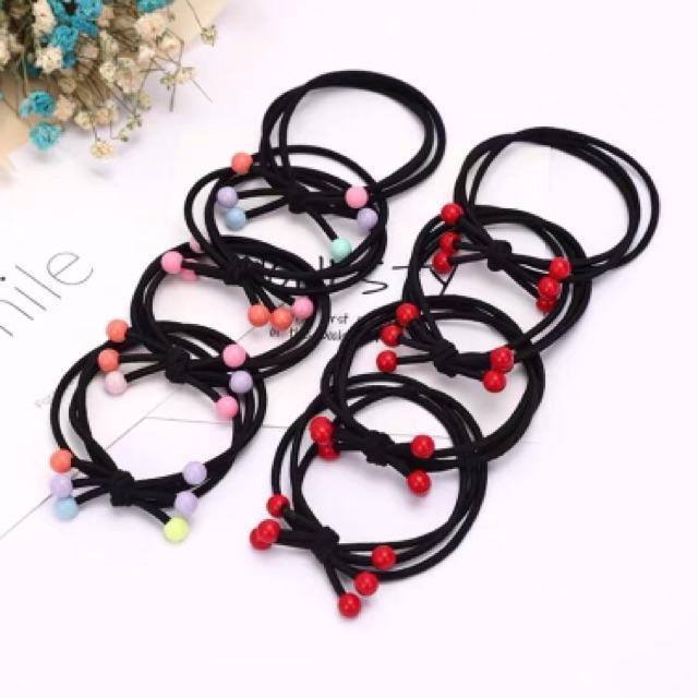 Dây buộc tóc - vòng tay 3 vòng dây chắc chắn phối hạt xinh xắn trẻ trung sành điệu