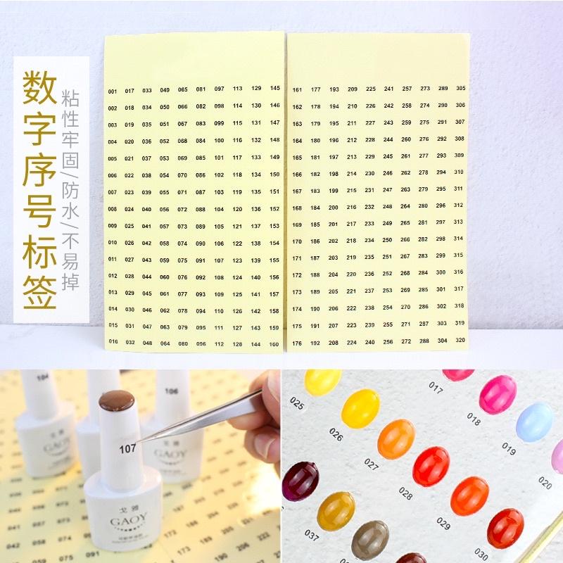 miếng dán số thứ tự trong - phụ kiện nail