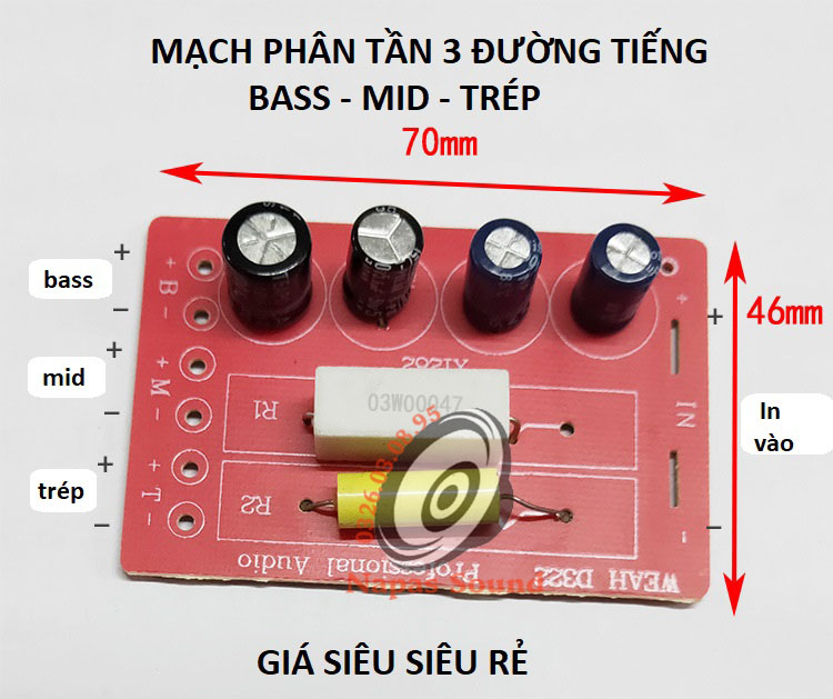 MẠCH PHÂN TẦN GIÁ SIÊU RẺ - LOẠI 2 ĐƯỜNG TIẾNG VÀ 3 ĐƯỜNG TIẾNG - PHÂN TẦN LOA NHỎ