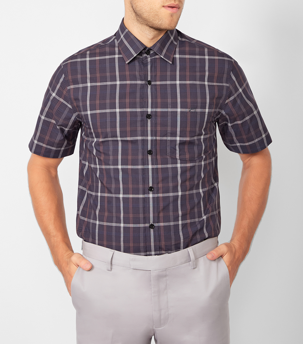 ÁO SƠ MI TAY NGẮN-V46-014621-PU2